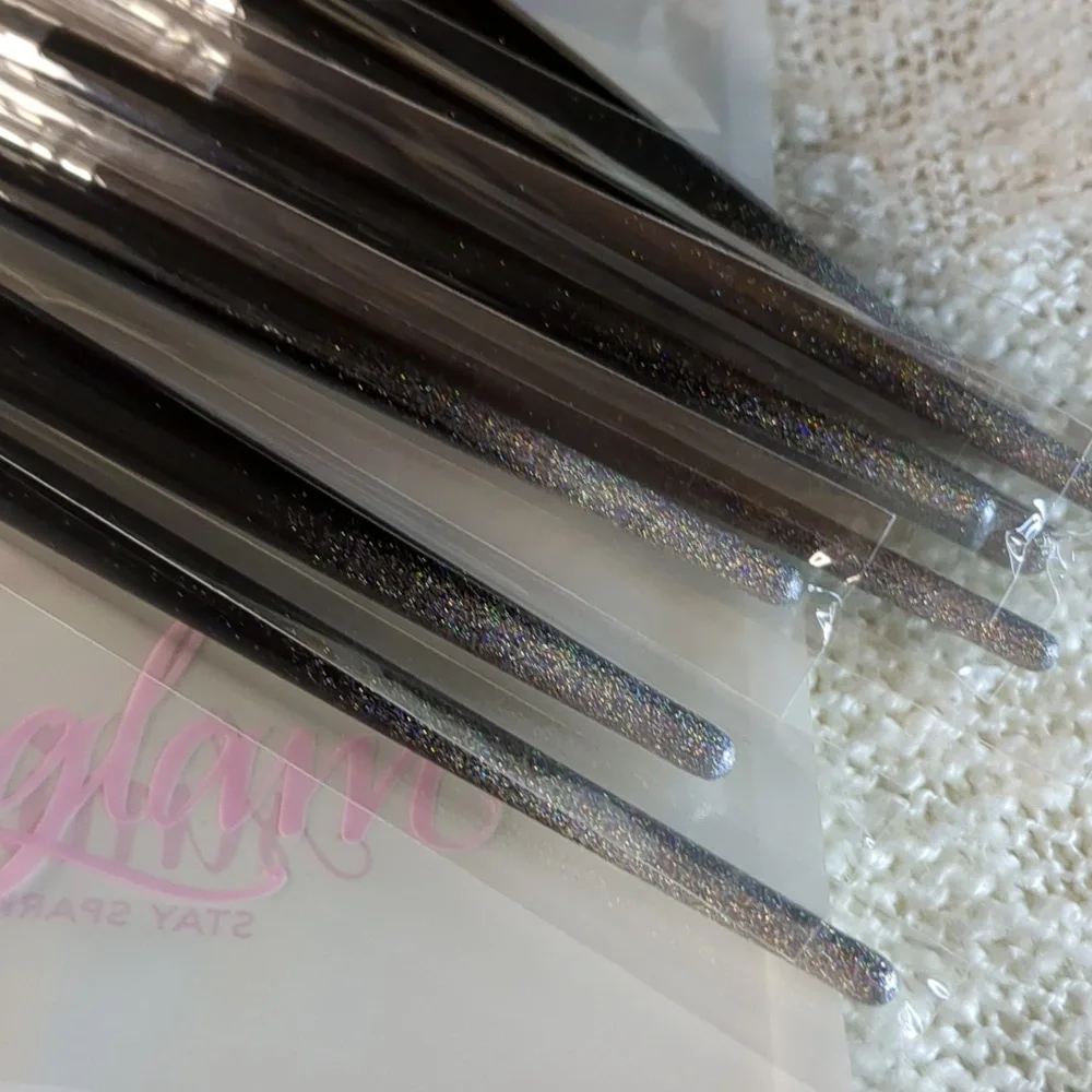 SLMISSGLAM Black & Silver Brush Set 8 items
